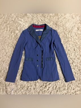 Women’s Size IT40 Blue Animo Louisiana Horseback Riding Show Coat. Good Cond.